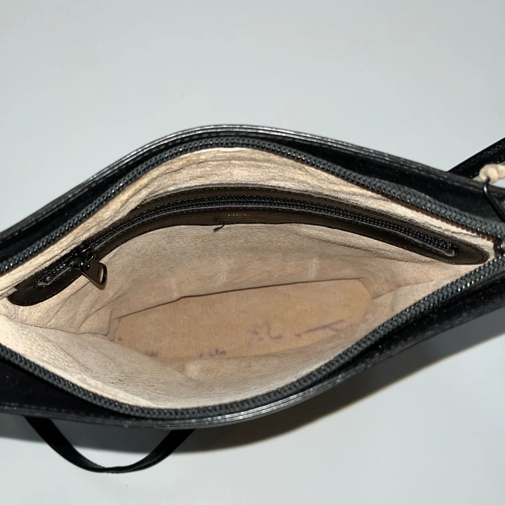 HCL Handcrafted Leathergoods Dark Brown Leather, Zip Closure, Shoulder Bag. - Picture 12 of 12